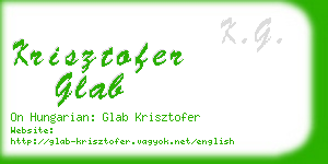krisztofer glab business card